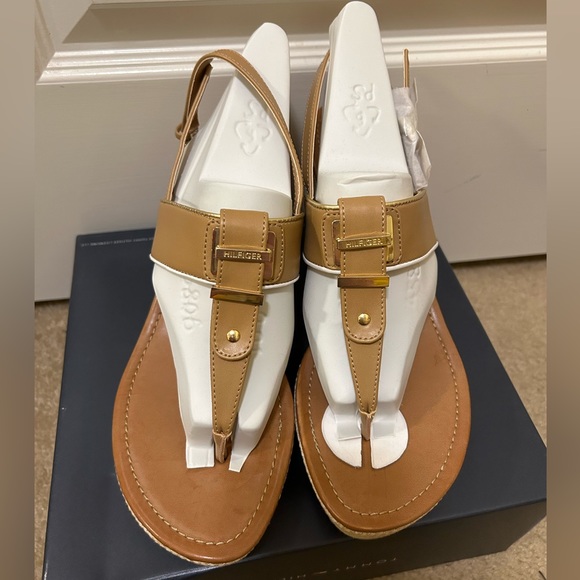 NWT Tommy Hilfiger Maree natural wedged heels - Picture 4 of 7